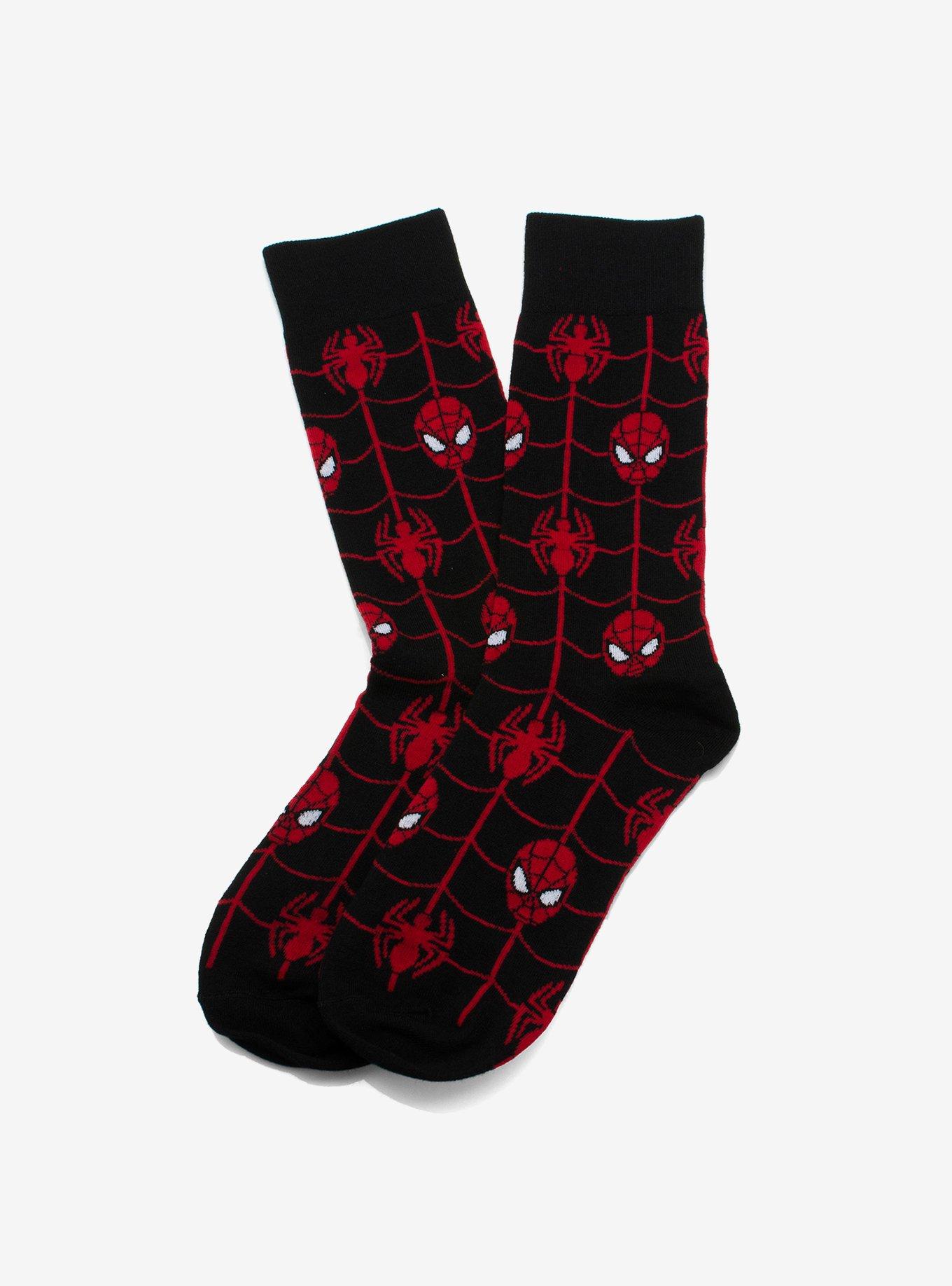Marvel Spider-Man Web Black Socks, , alternate