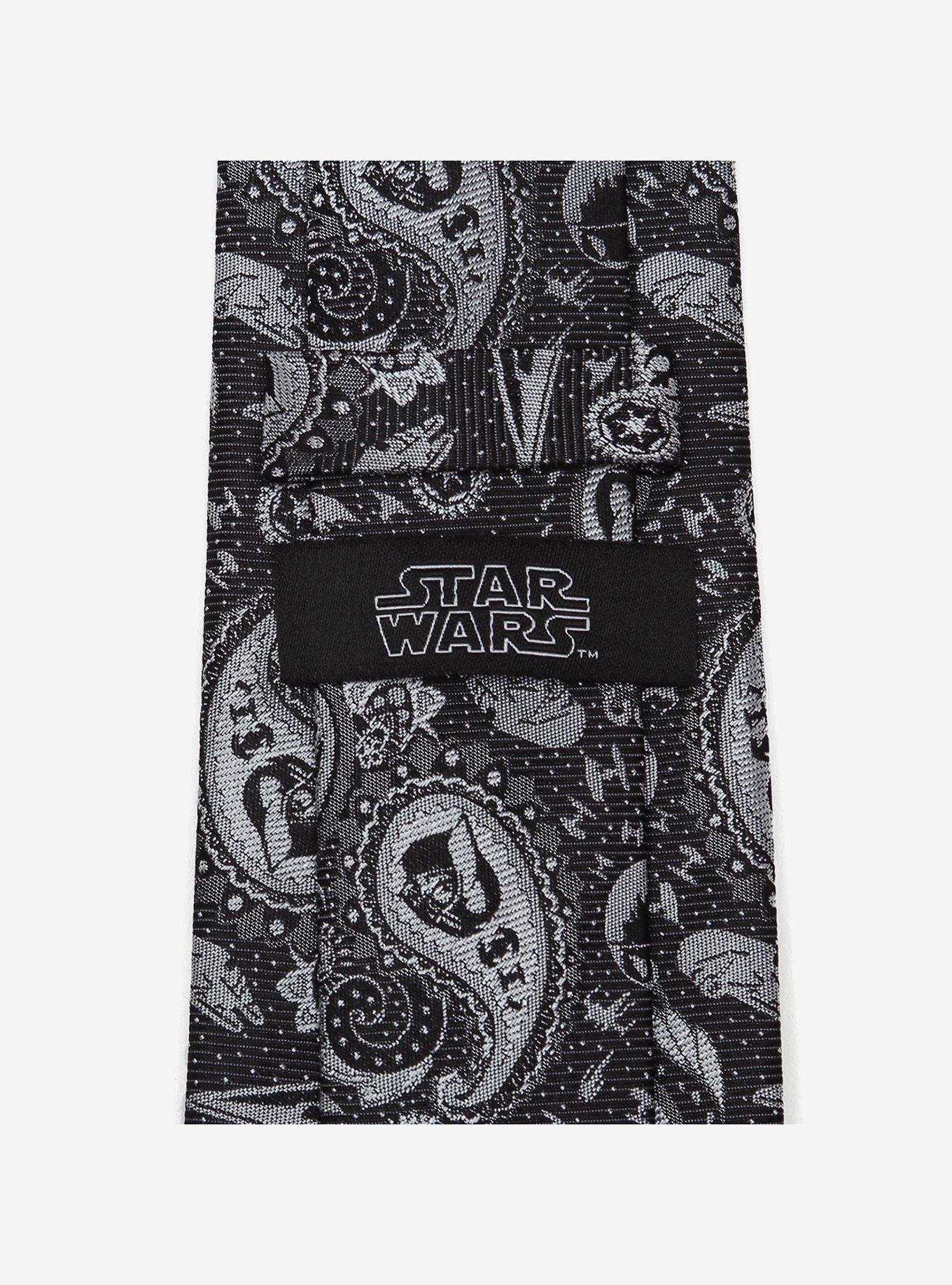 Star Wars Vader Paisley Black and White Tie, , alternate