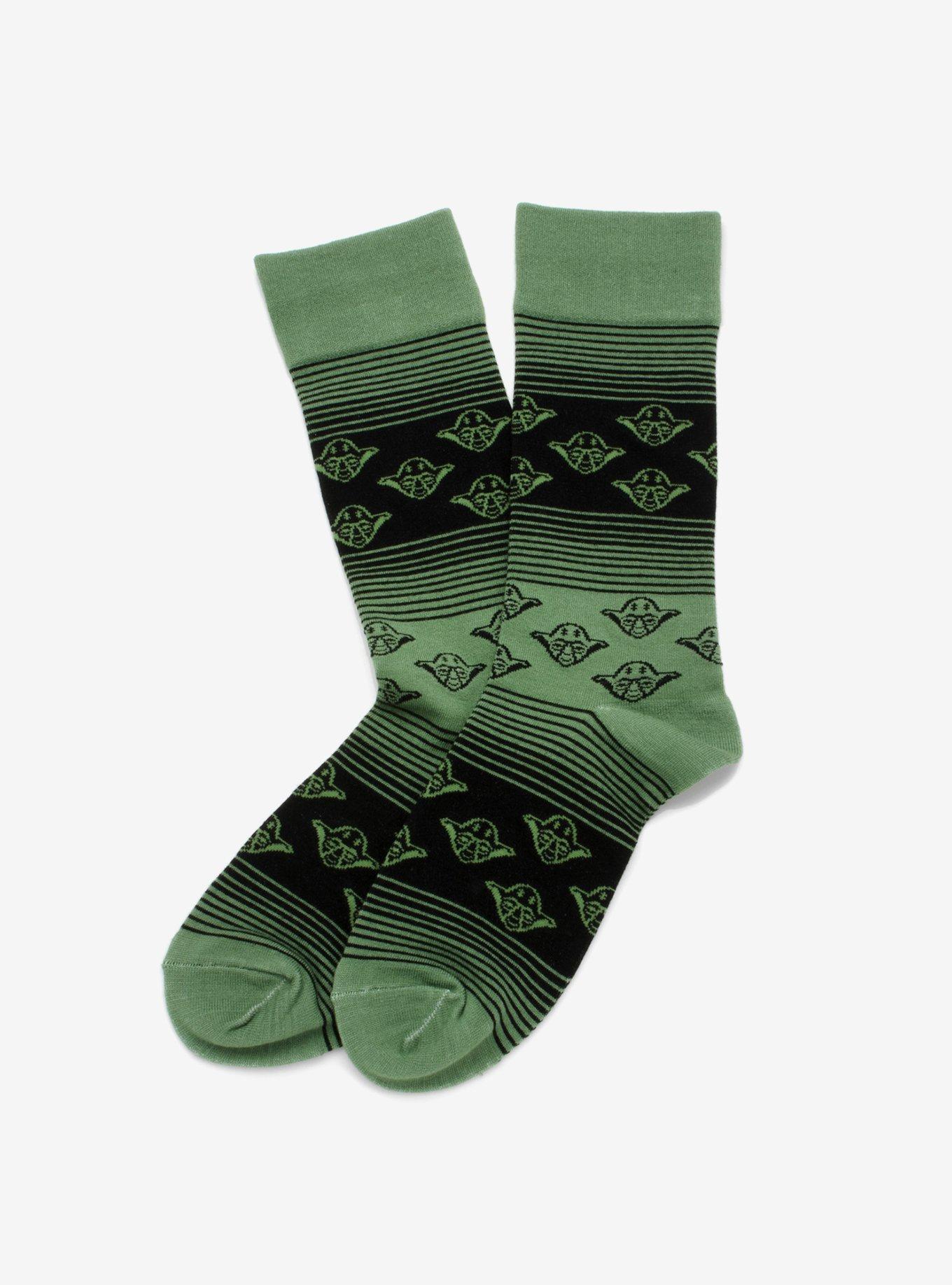 Star Wars Yoda Ombre Stripe Socks, , alternate