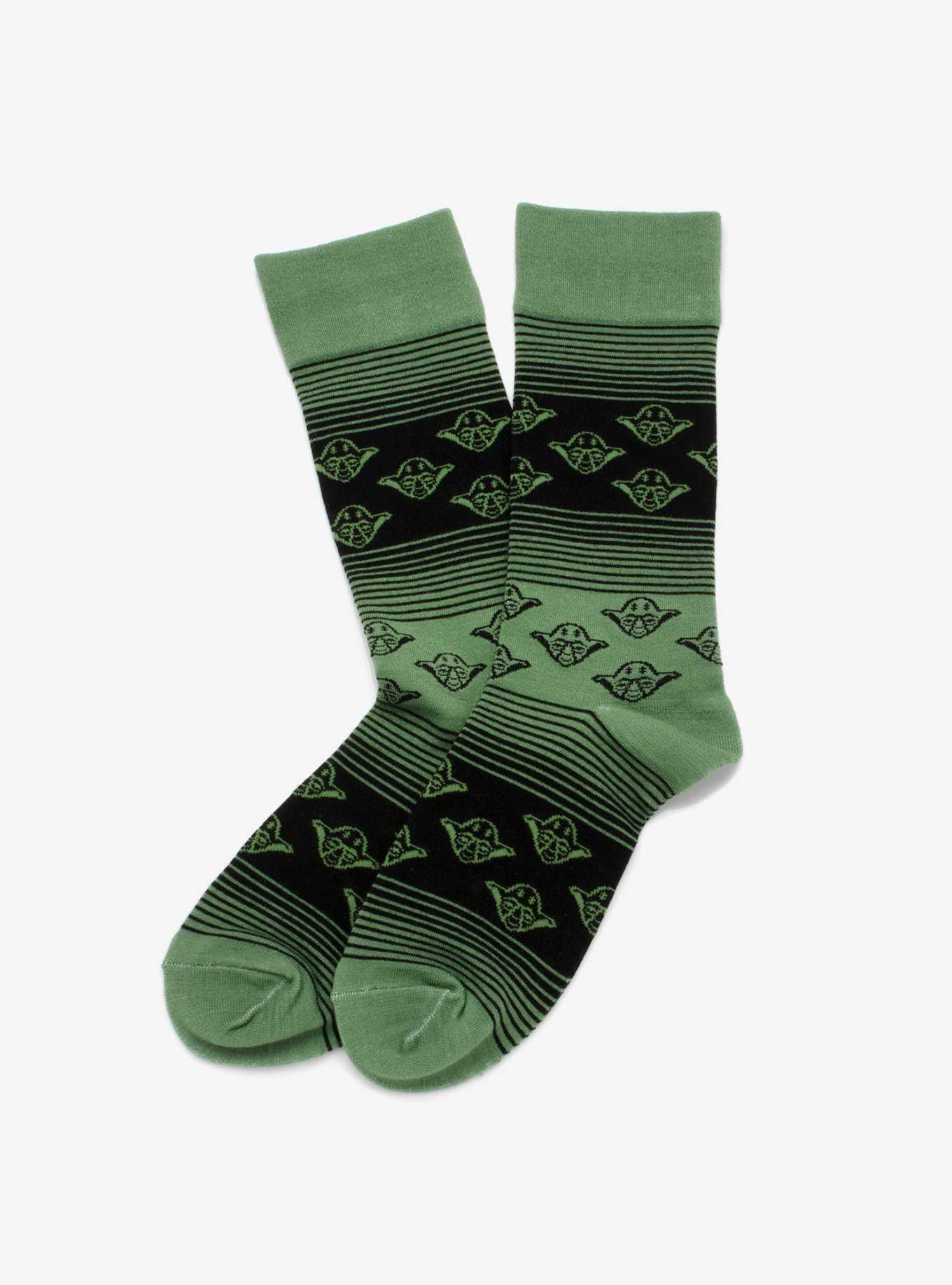 Star Wars Yoda Ombre Stripe Socks, , hi-res