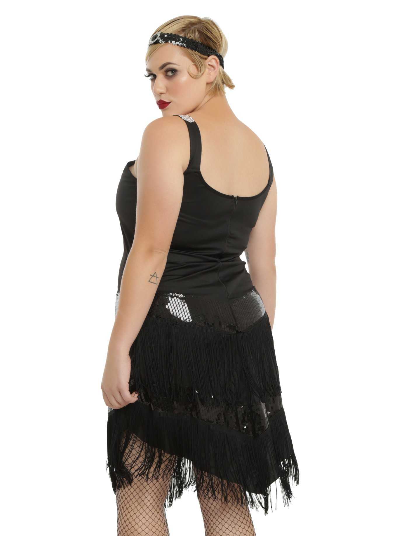 Glamour Flapper Dress Plus Size, , hi-res