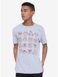 Animal Crossing: New Horizons Character Faces T-Shirt, HEATHER GREY, alternate