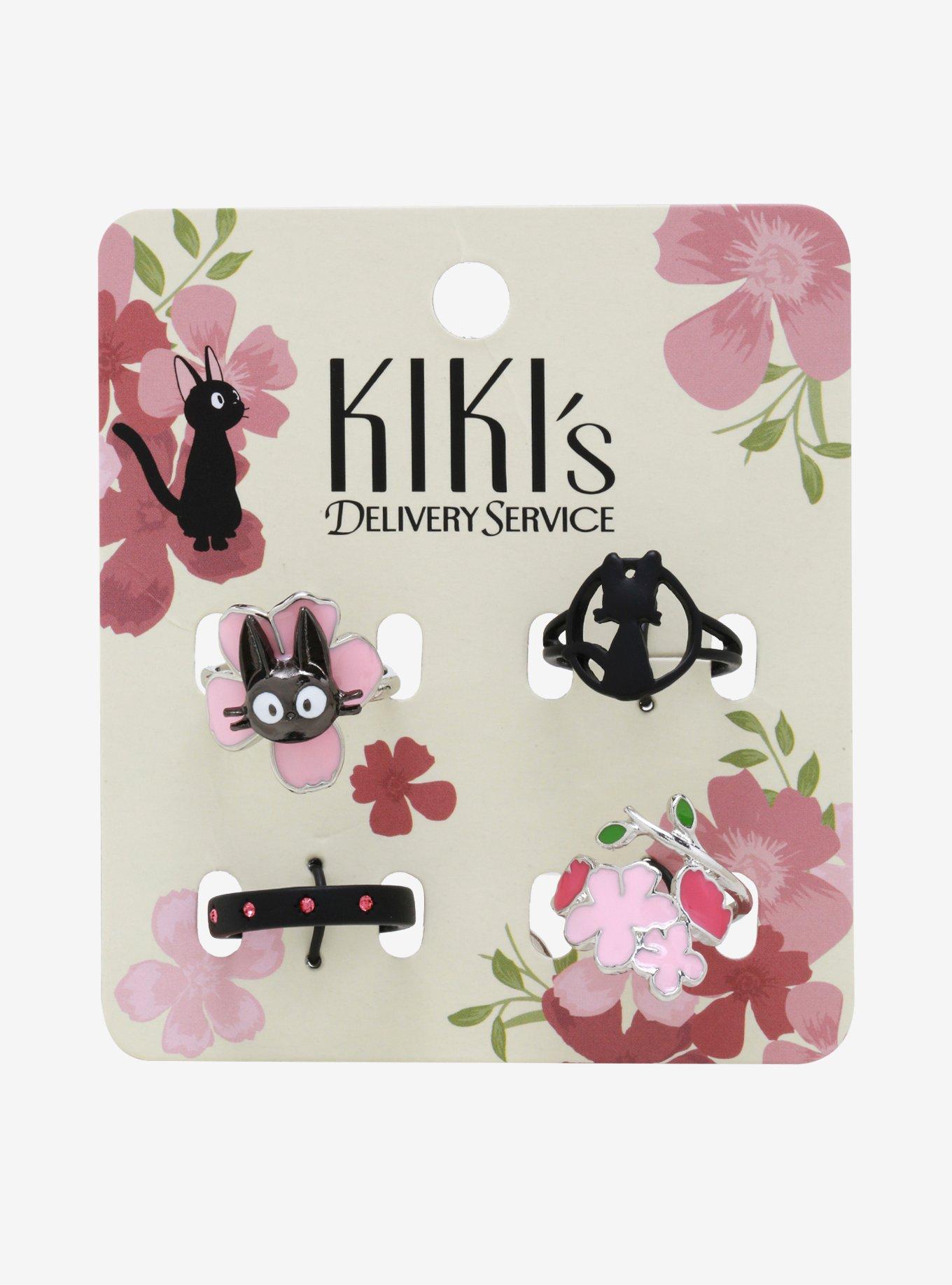 Studio Ghibli Kiki's Delivery Service Jiji Floral Ring Set, , alternate