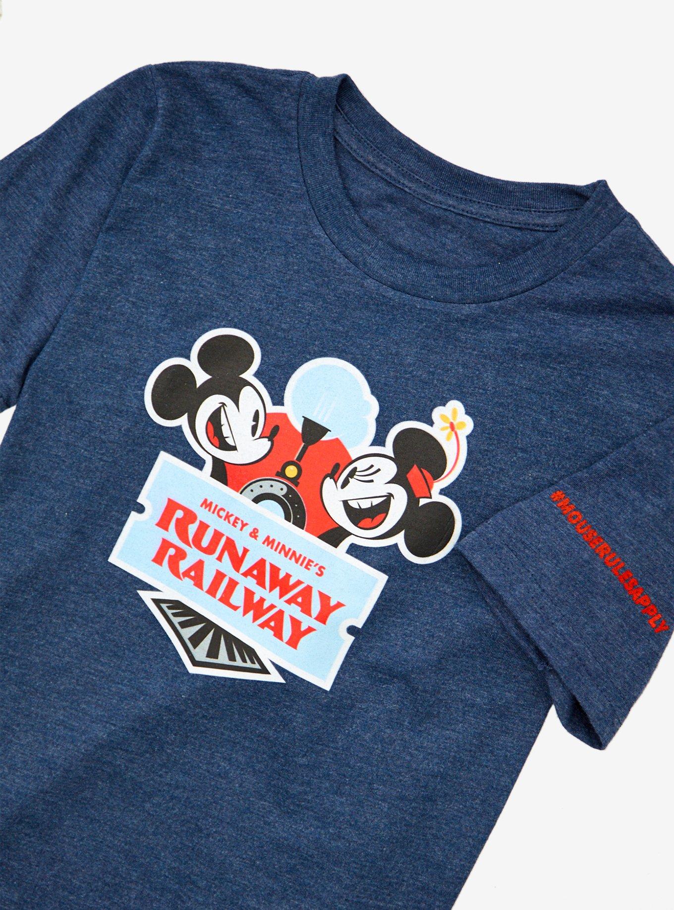 Disney Mickey & Minnie's Runaway Railway Youth T-Shirt, BLUE, alternate