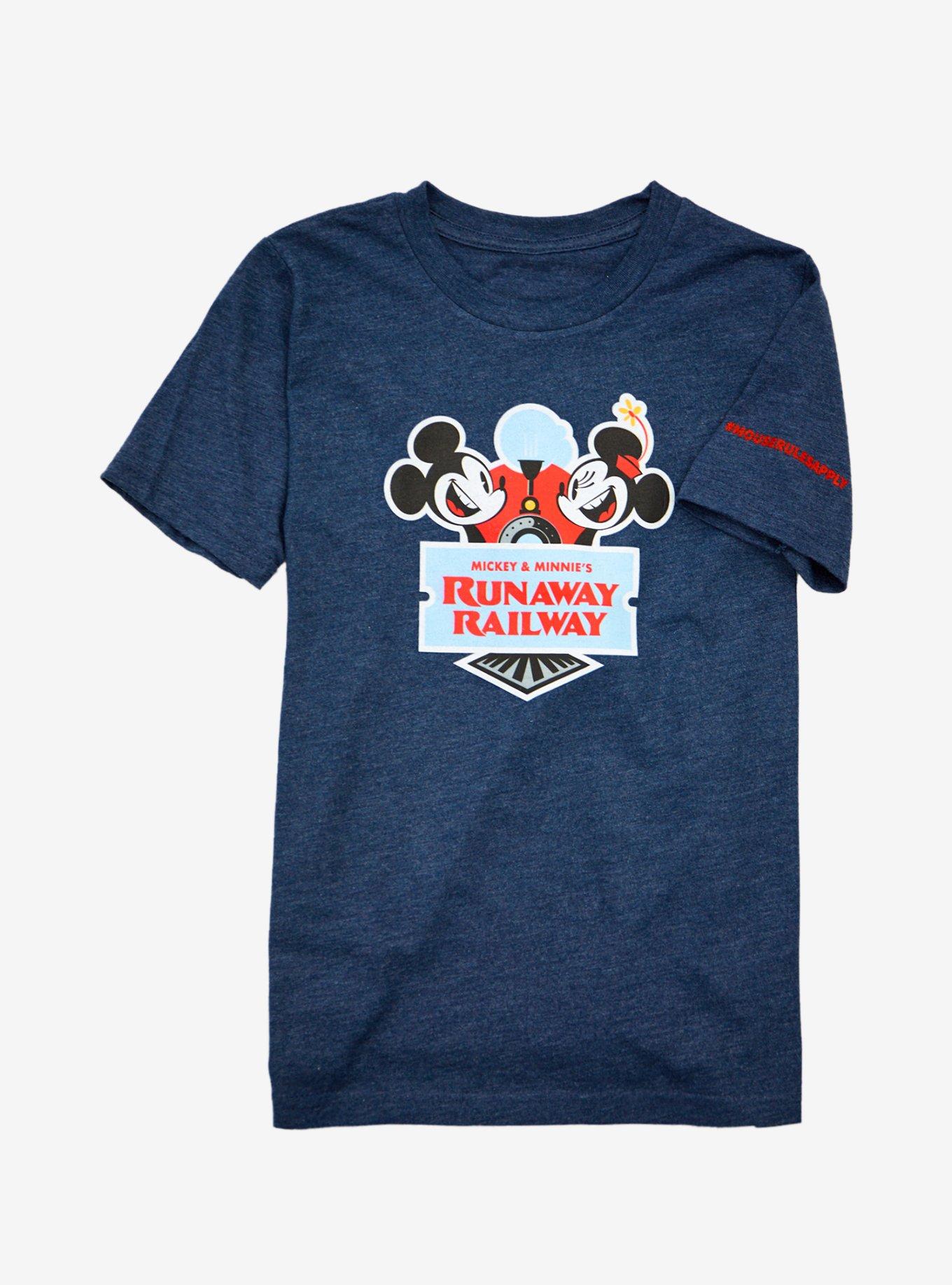 Disney Mickey & Minnie's Runaway Railway Youth T-Shirt, BLUE, alternate