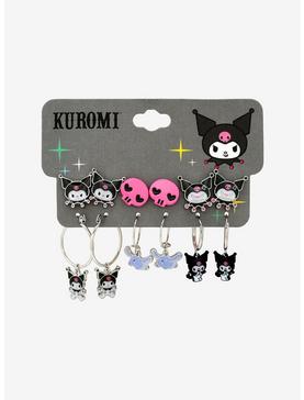 Kuromi Charm Hoop Earring Set, , hi-res