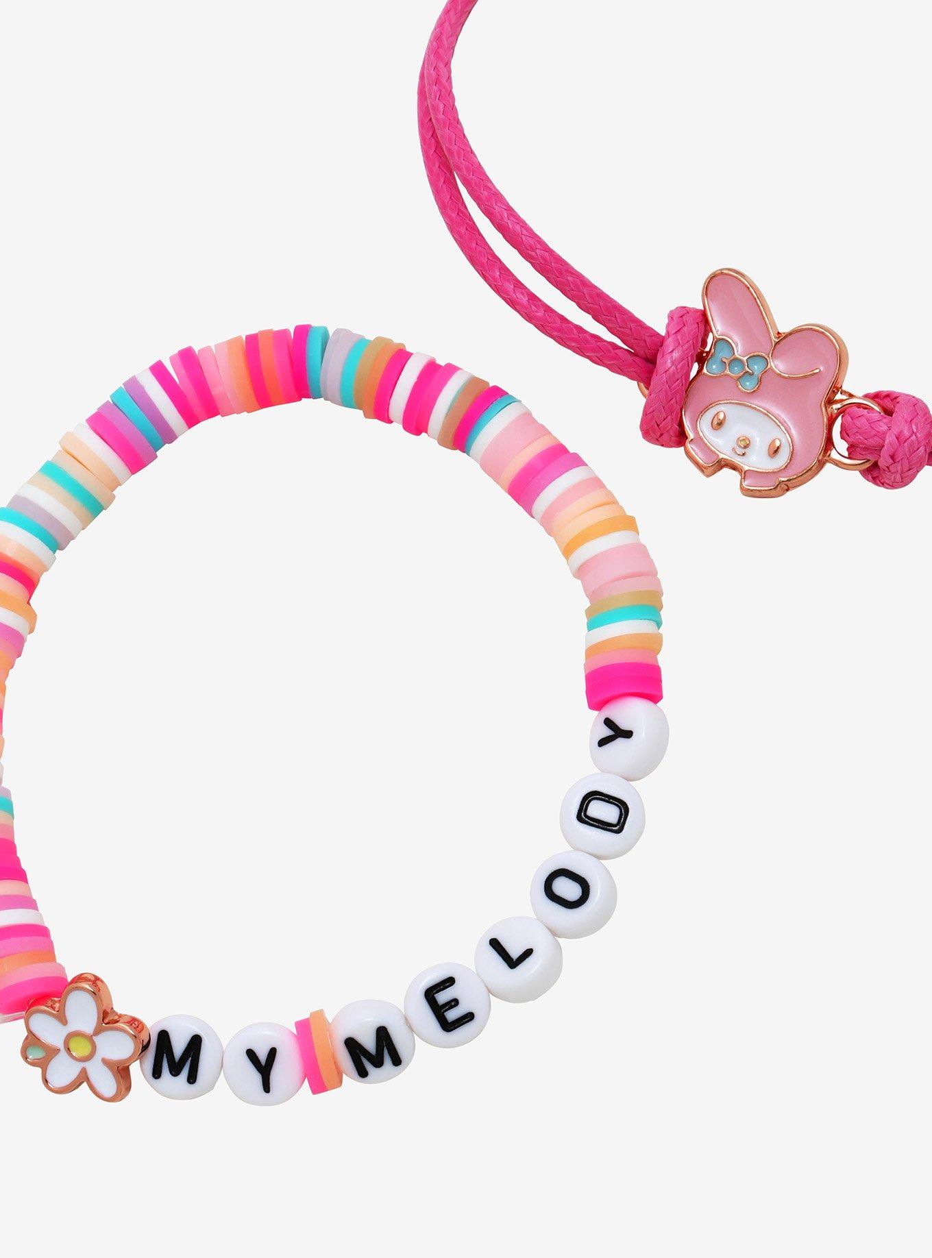 My Melody Letter Bead Bracelet Set, , alternate