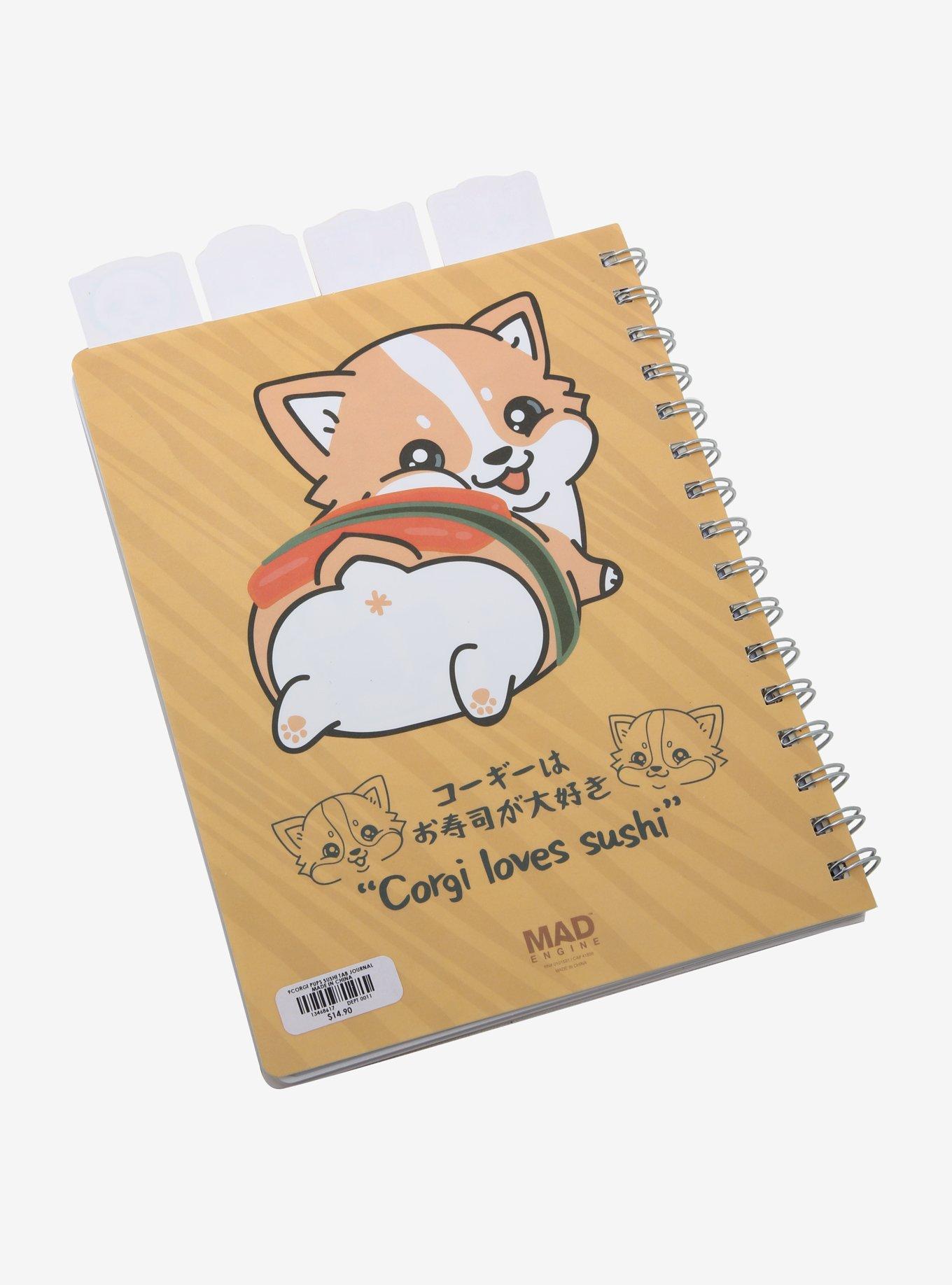 Corgi Sushi Tabbed Journal, , alternate