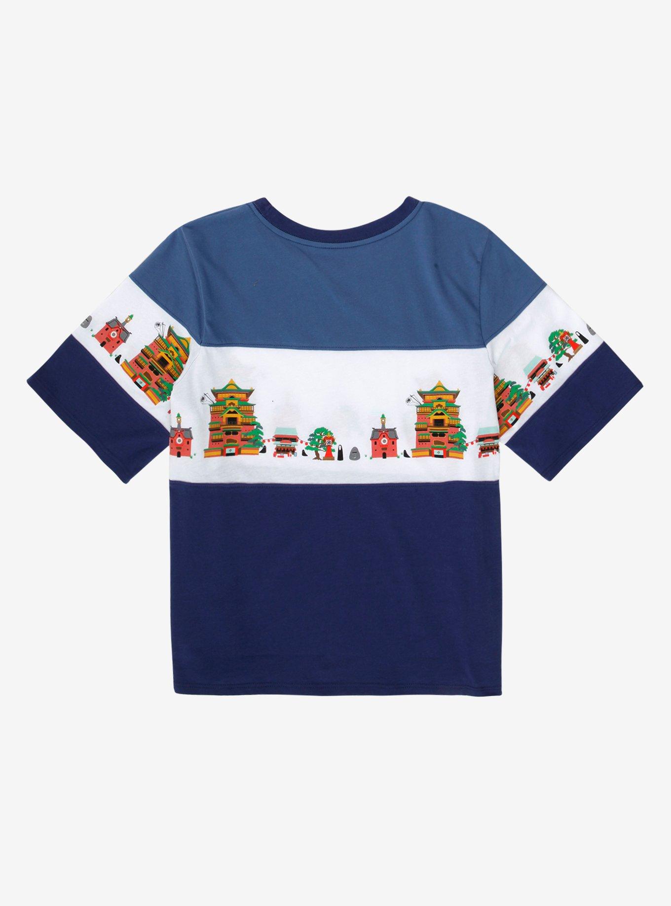 Her Universe Studio Ghibli Spirited Away Buildings Panel T-Shirt, MULTI, alternate
