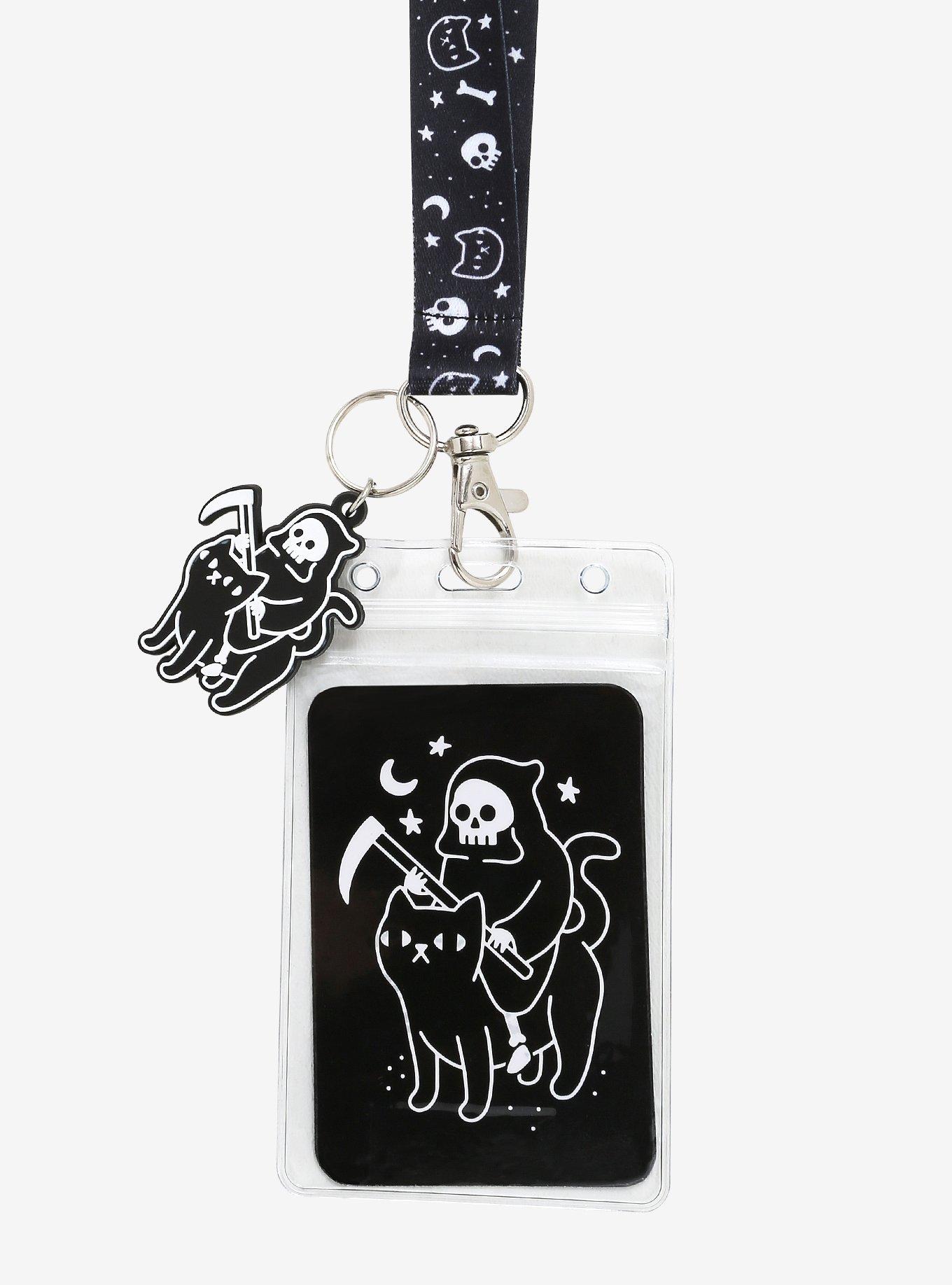 Death Rides A Black Cat Lanyard By Obinsun, , alternate