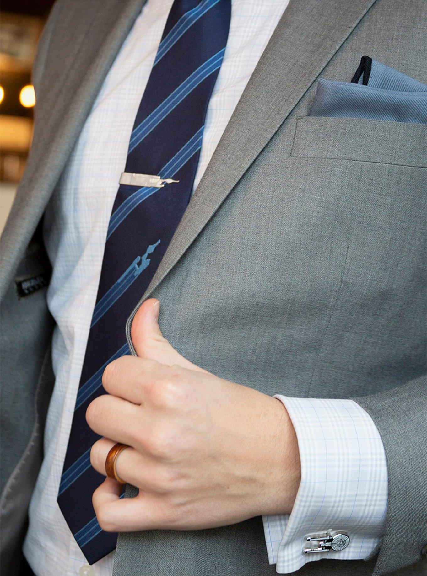 Star Trek Enterprise Flight Blue Stripe Tie, , alternate