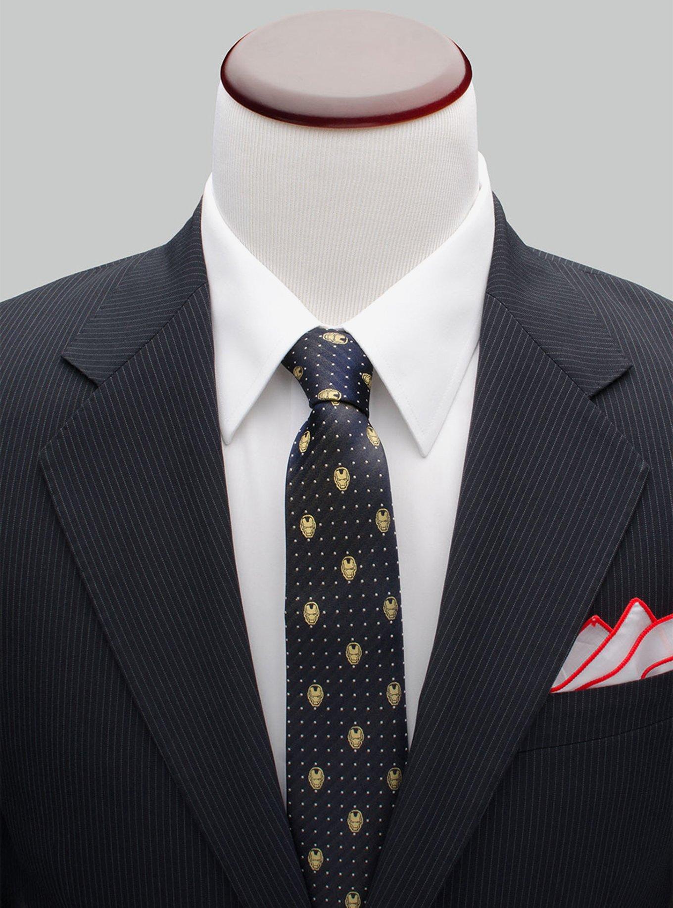 Marvel Iron Man Gray Dot Tie, , alternate