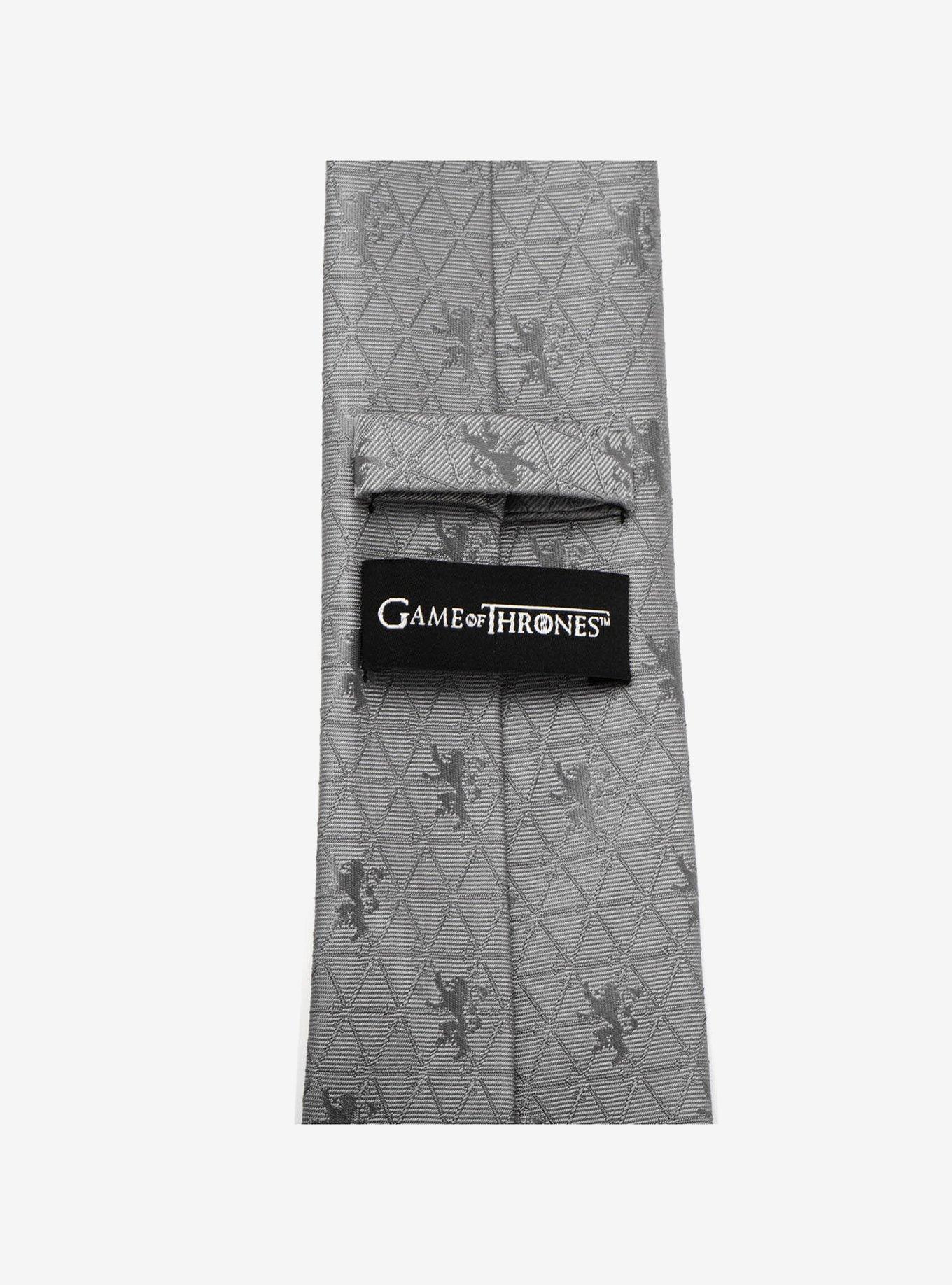 Game Of Thrones Lannister Geometric Sword Gray Tie