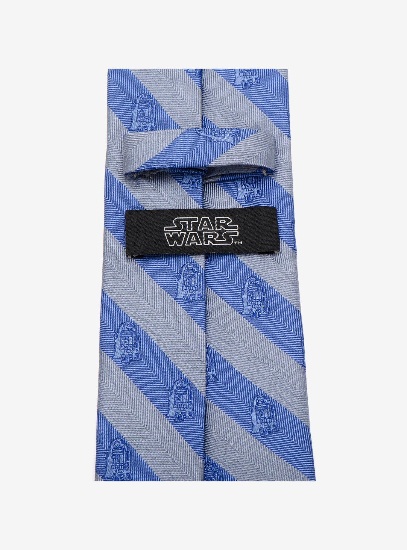 Star Wars R2-D2 Blue and Grey Stripe Tie, , alternate