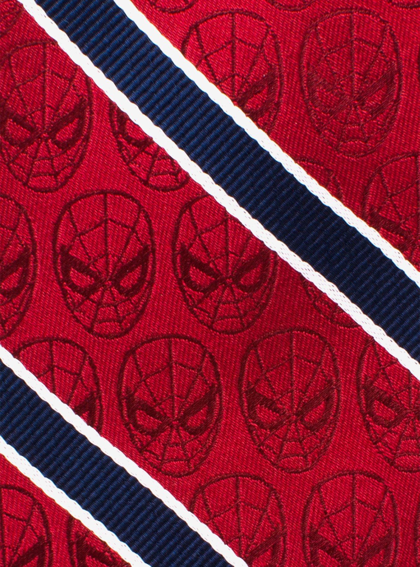 Marvel Spider-Man Red and Navy Stripe Tie, , alternate