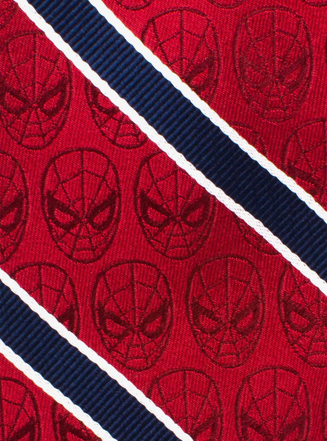 Marvel Spider-Man Red and Navy Stripe Tie, , hi-res