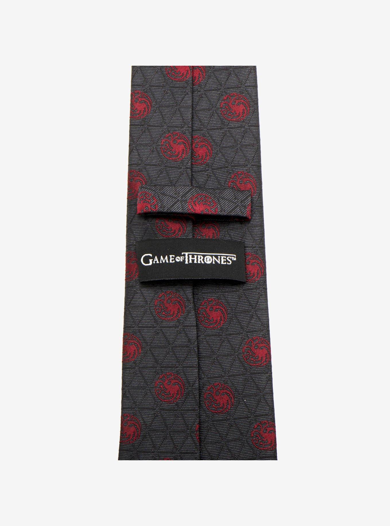 Game Of Thrones Targaryen Geometric Sword Gray Tie, , alternate