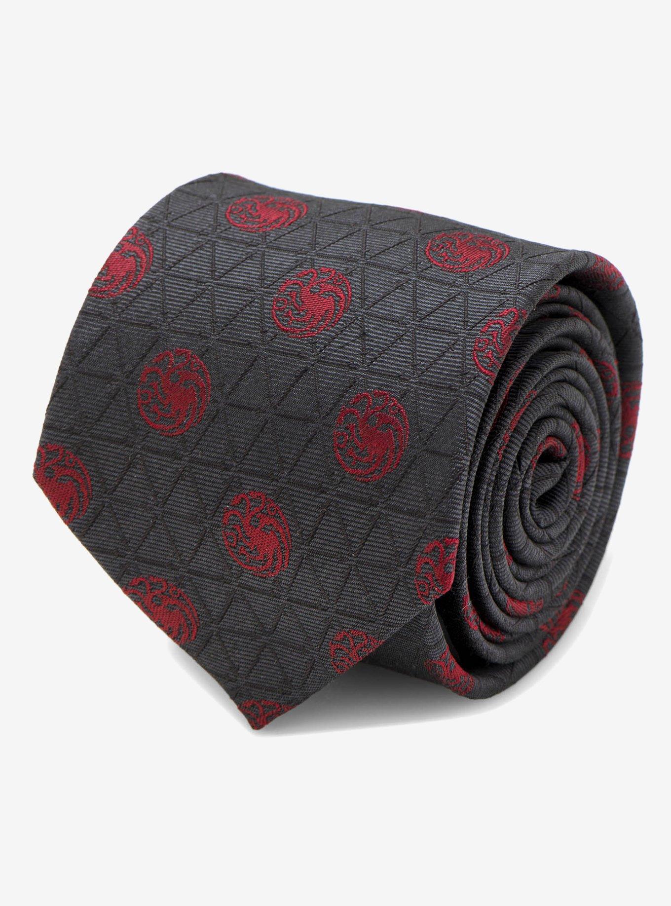 Game Of Thrones Targaryen Geometric Sword Gray Tie, , alternate