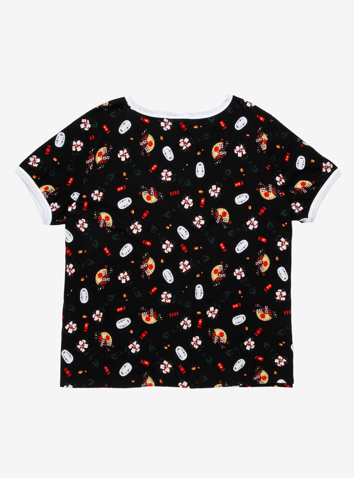 Studio Ghibli Spirited Away No-Face Girls Ringer T-Shirt Plus Size, MULTI, alternate
