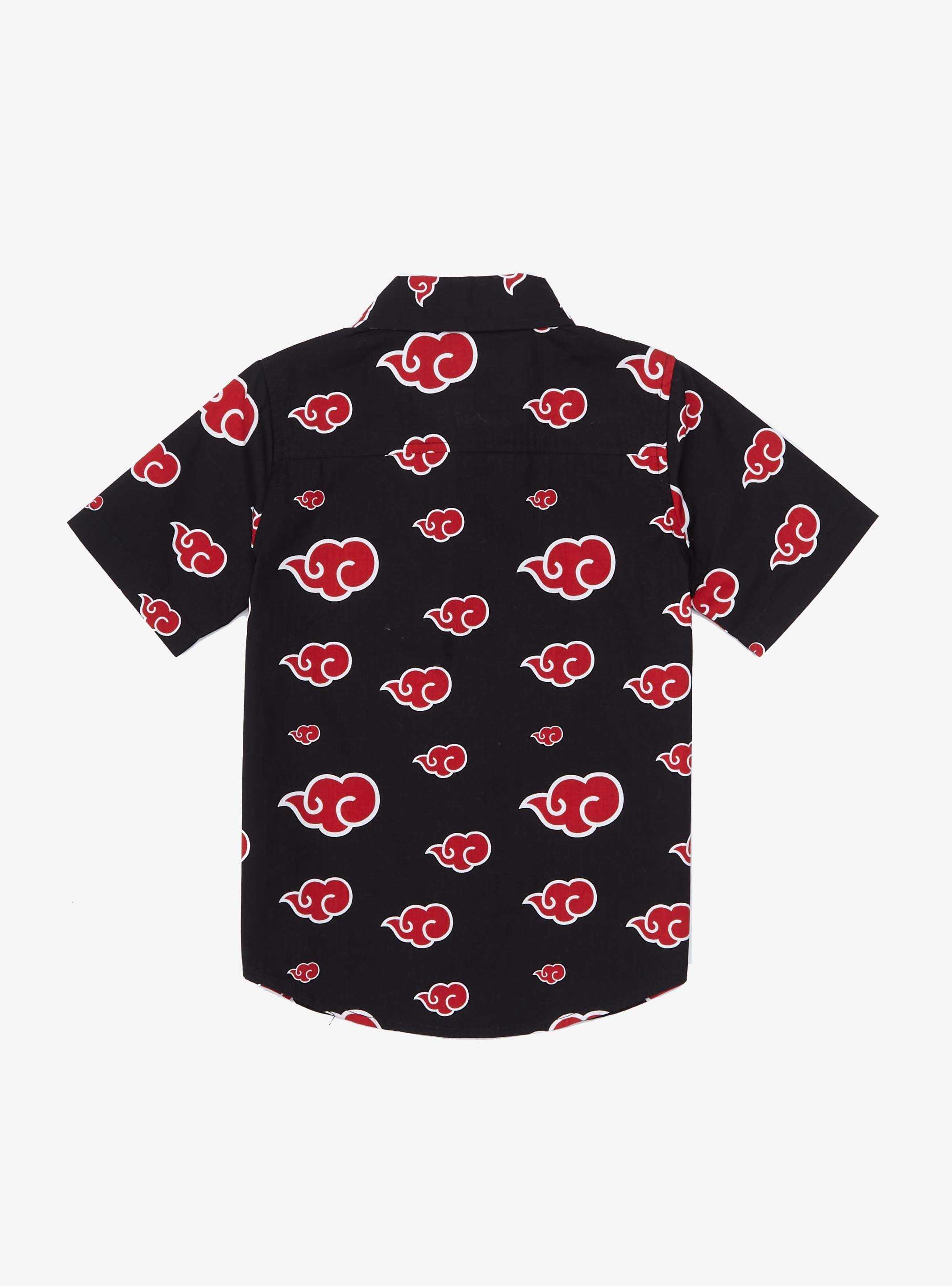 Naruto Shippuden Akatsuki Cloud Toddler Woven Button-Up - BoxLunch Exclusive, , hi-res