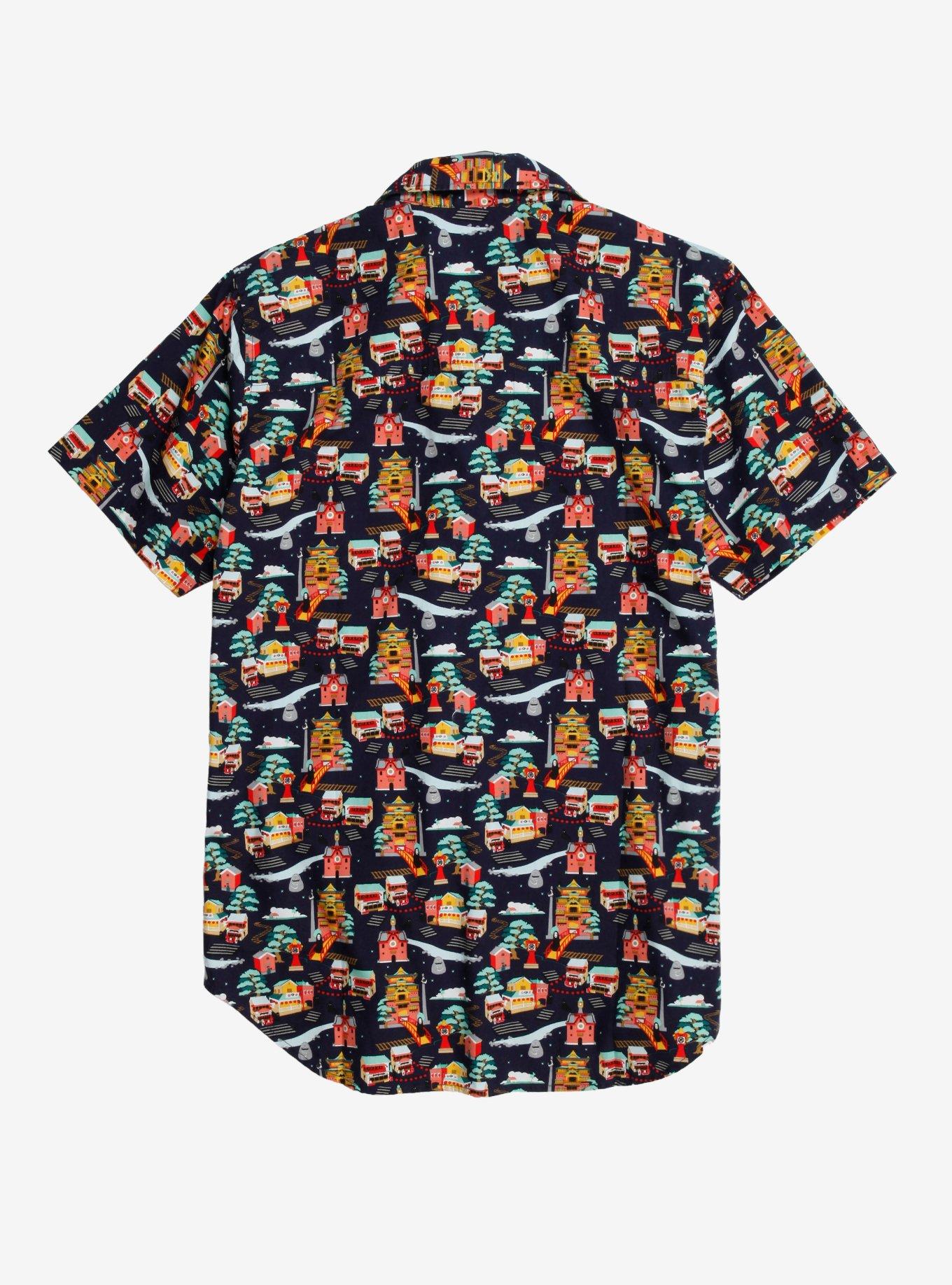Our Universe Studio Ghibli Spirited Away Landmarks Woven Button-Up - BoxLunch Exclusive, MULTI, alternate
