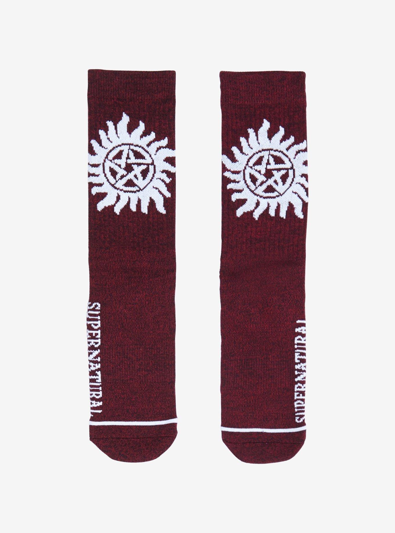 Supernatural Bitch & Jerk Crew Socks, , alternate