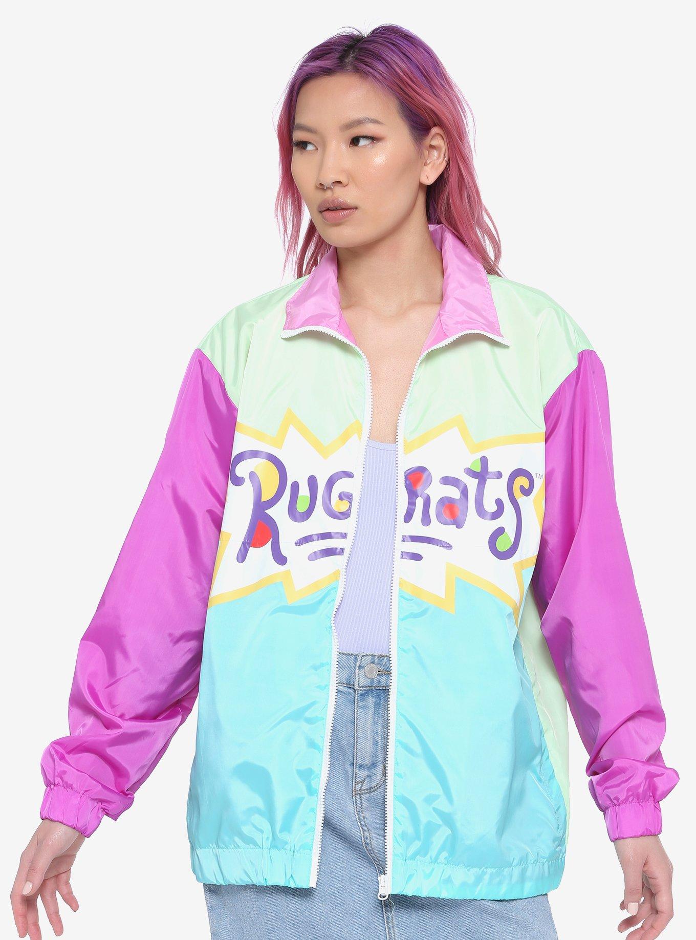 Rugrats Reptar Rollin' Deep Color-Block Girls Windbreaker, PURPLE, alternate