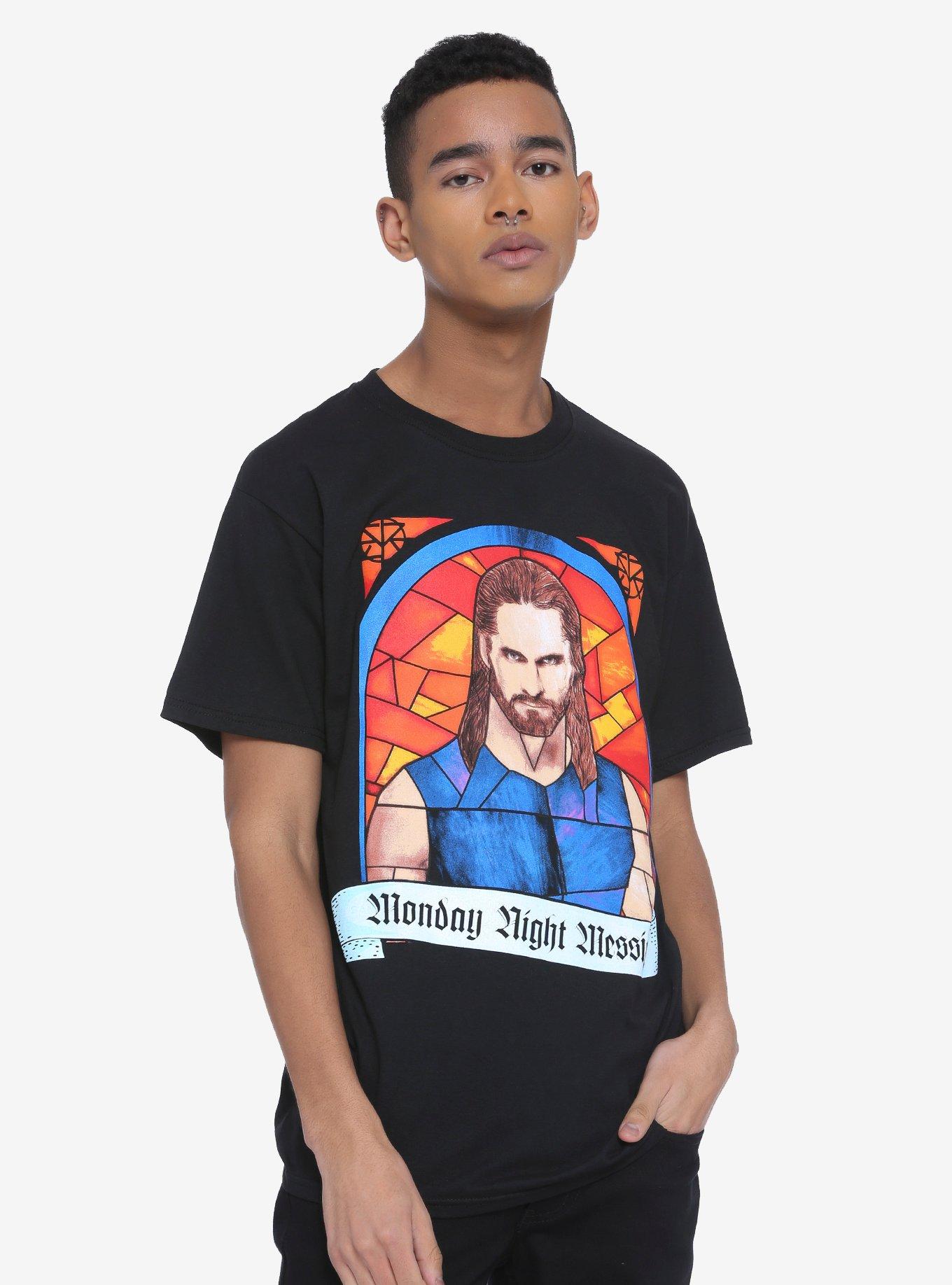 WWE Seth Rollins Stained Glass T-Shirt, BLACK, alternate