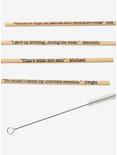 The Office Quotes Bamboo Straw Set - BoxLunch Exclusive, , alternate