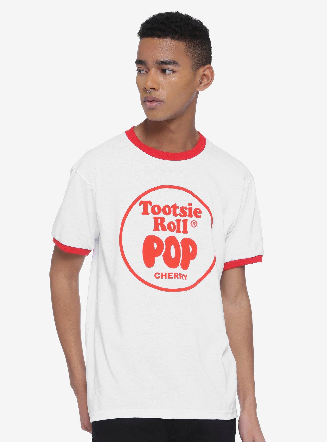 Tootsie Roll Pop Cherry Ringer T-Shirt, RED, alternate