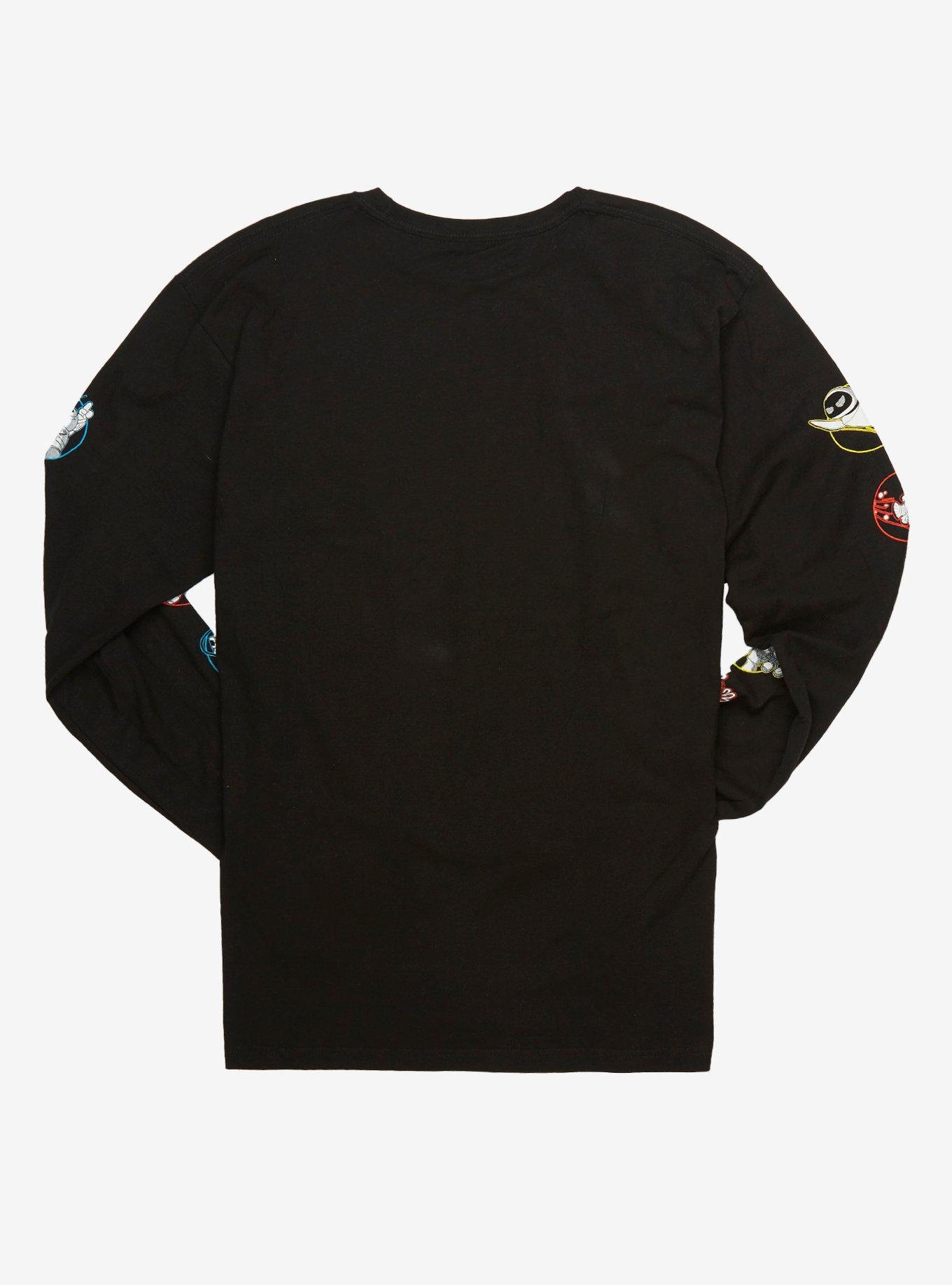 Our Universe Disney Pixar Celebration Anniversary Characters Long-Sleeve T-Shirt, BLACK, alternate