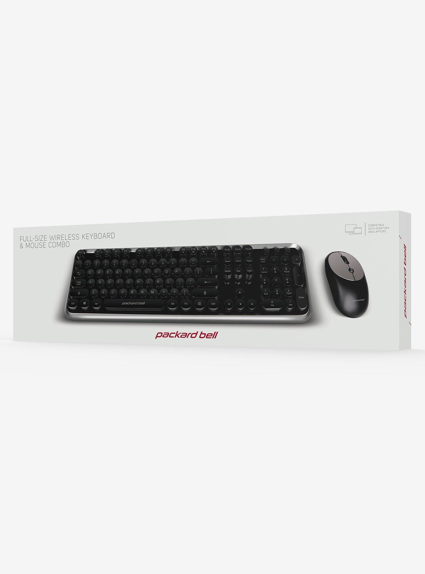 Packard Bell Black Full-Size Keyboard & Mouse Wireless Combo, , alternate