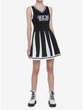 Black & White Hex University Cheer Dress, WHITE, alternate