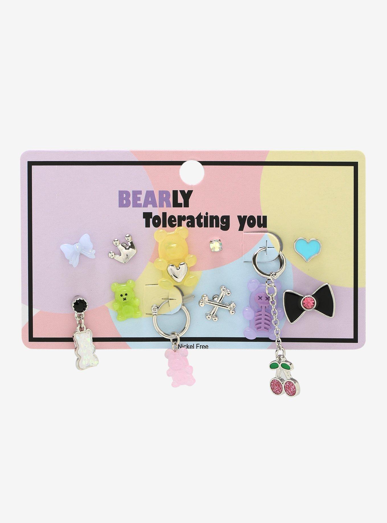 Candy Bear Mismatch Earring Set, , alternate