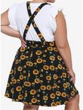 Sunflowers & Skulls Suspender Skirt Plus Size, MULTI, alternate
