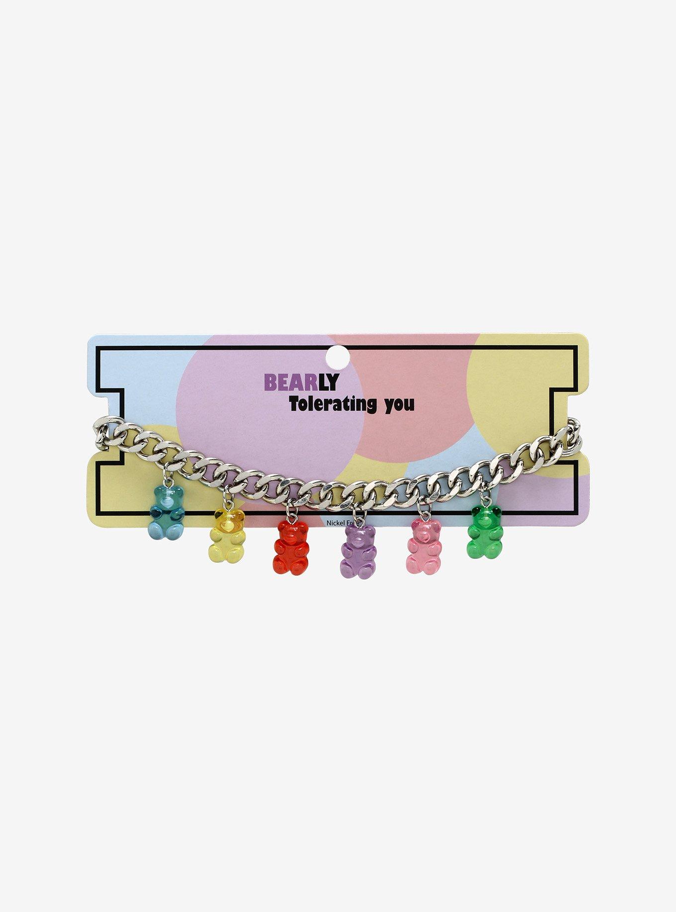 Rainbow Candy Bears Chain Choker, , alternate