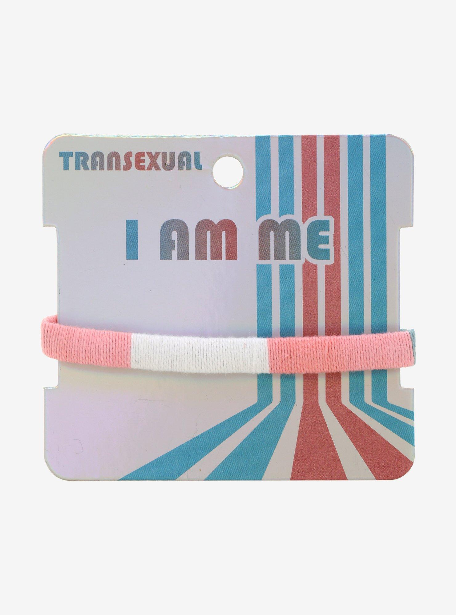 Transgender Pride Braided Cord Bracelet, , alternate