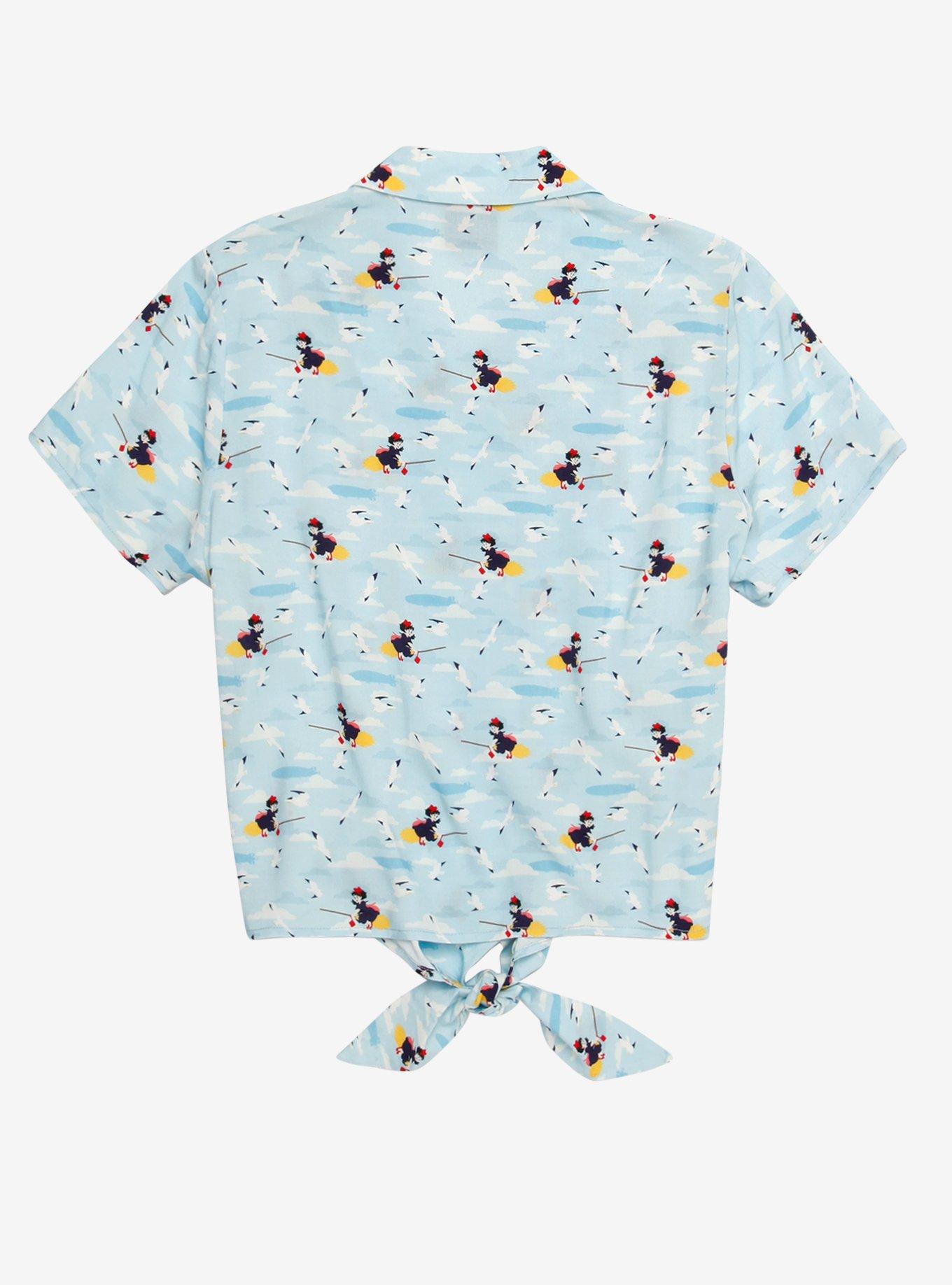 Our Universe Studio Ghibli Kiki's Delivery Service Women's Tie-Front Woven Top - BoxLunch Exclusive, YELLOW, alternate