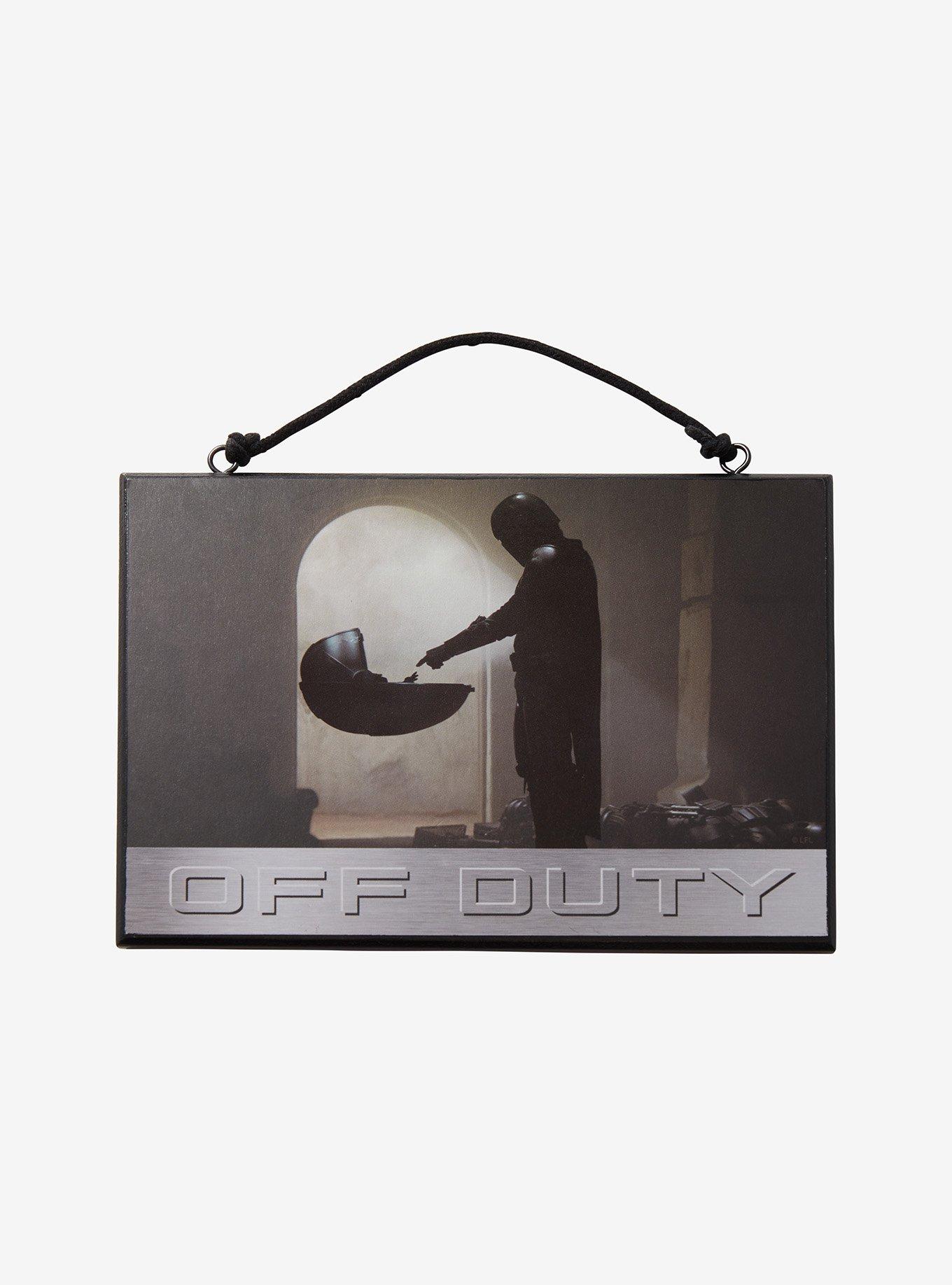 Star Wars The Mandalorian On & Off Duty Reversible Hanging Sign, , alternate