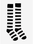 Black & White Stripe Knee-High Socks, , alternate