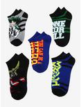 My Hero Academia All Might & Deku No-Show Socks 5 Pair, , alternate