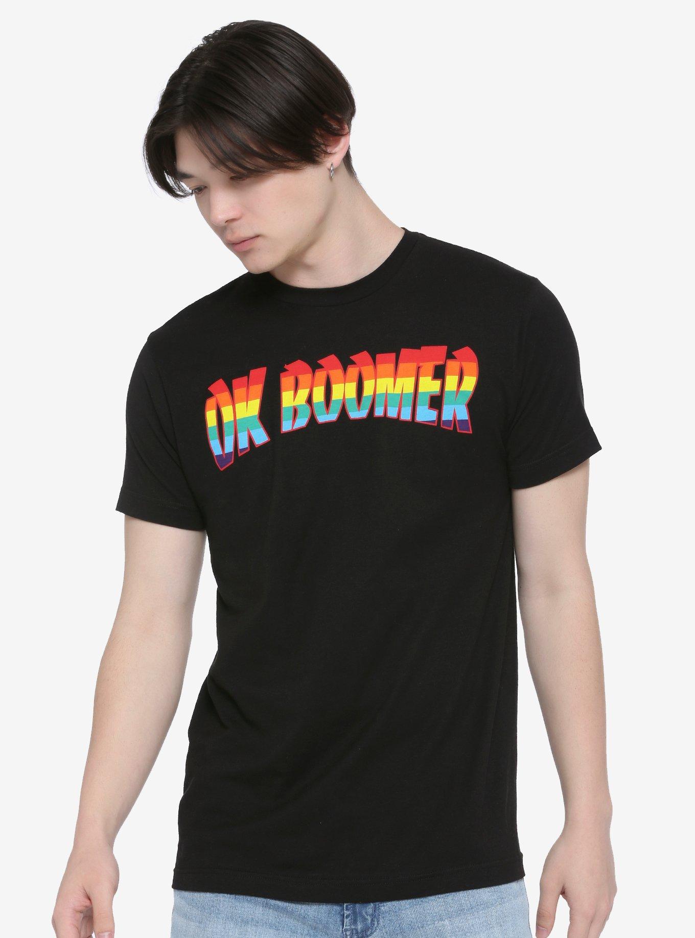 OK Boomer Rainbow T-Shirt, BLACK, alternate