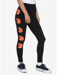 Halloween Michael Myers Pumpkins Leggings, BLACK, alternate