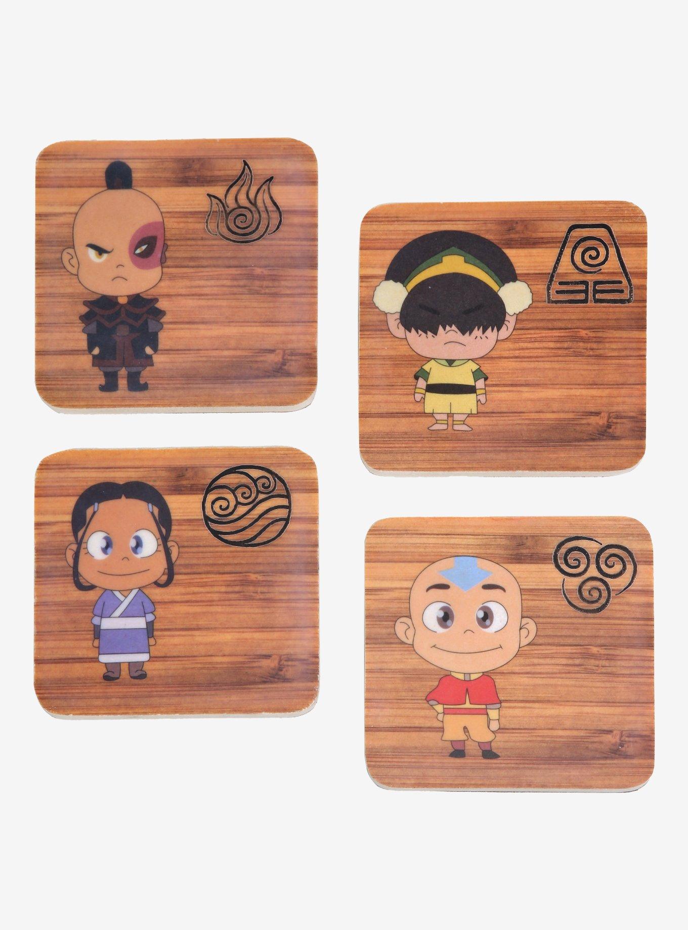 Avatar: The Last Airbender Chibi Bamboo Coaster Set - BoxLunch Exclusive, , alternate
