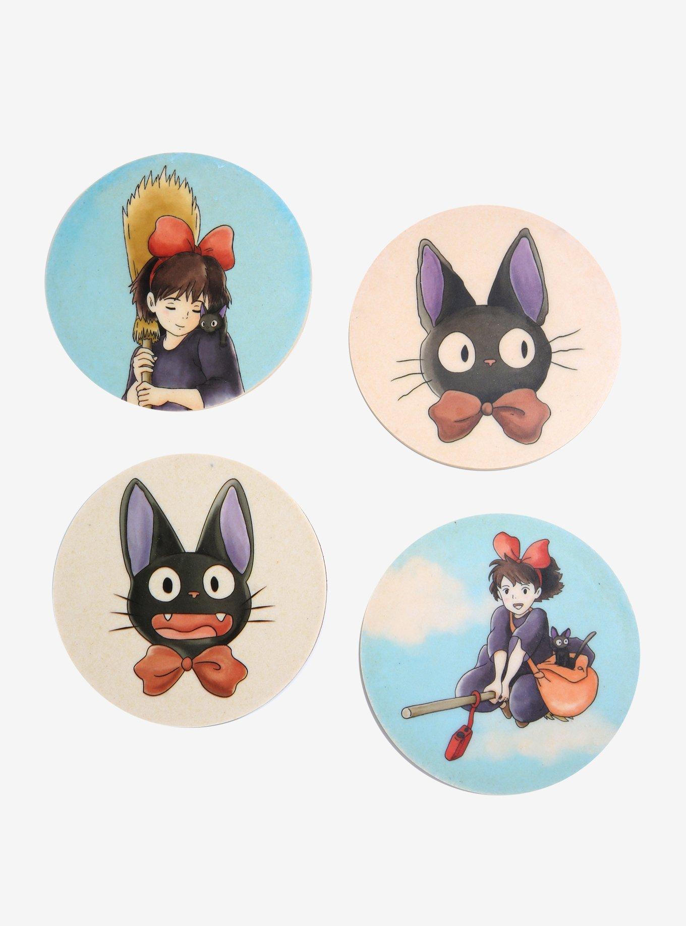 Studio Ghibli Kiki's Delivery Service Kiki & Jiji Bamboo Coaster Set - BoxLunch Exclusive, , alternate