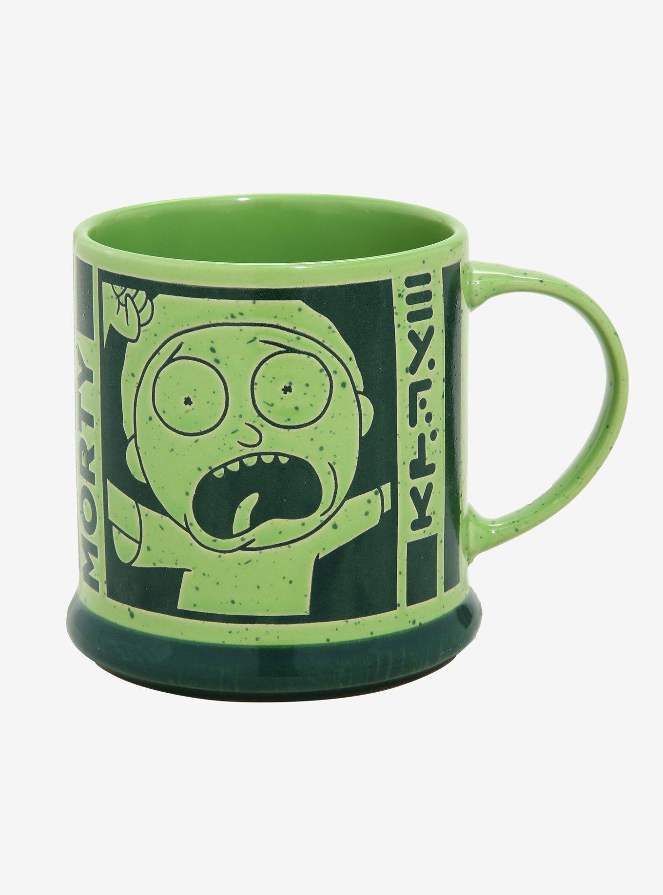 Rick and Morty Portraits Wax Resist Mug - BoxLunch Exclusive, , alternate