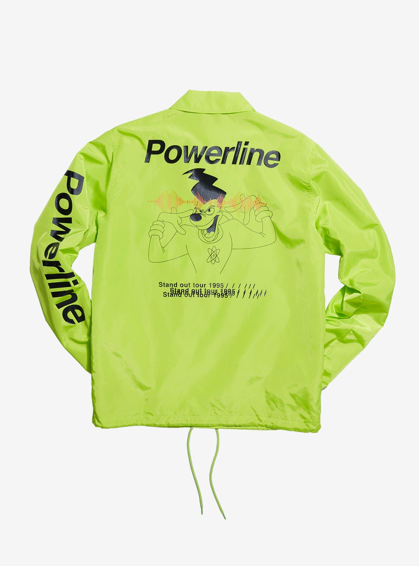 Disney A Goofy Movie Powerline Stand Out Tour '95 Coach's Jacket - BoxLunch Exclusive, NEON GREEN, alternate
