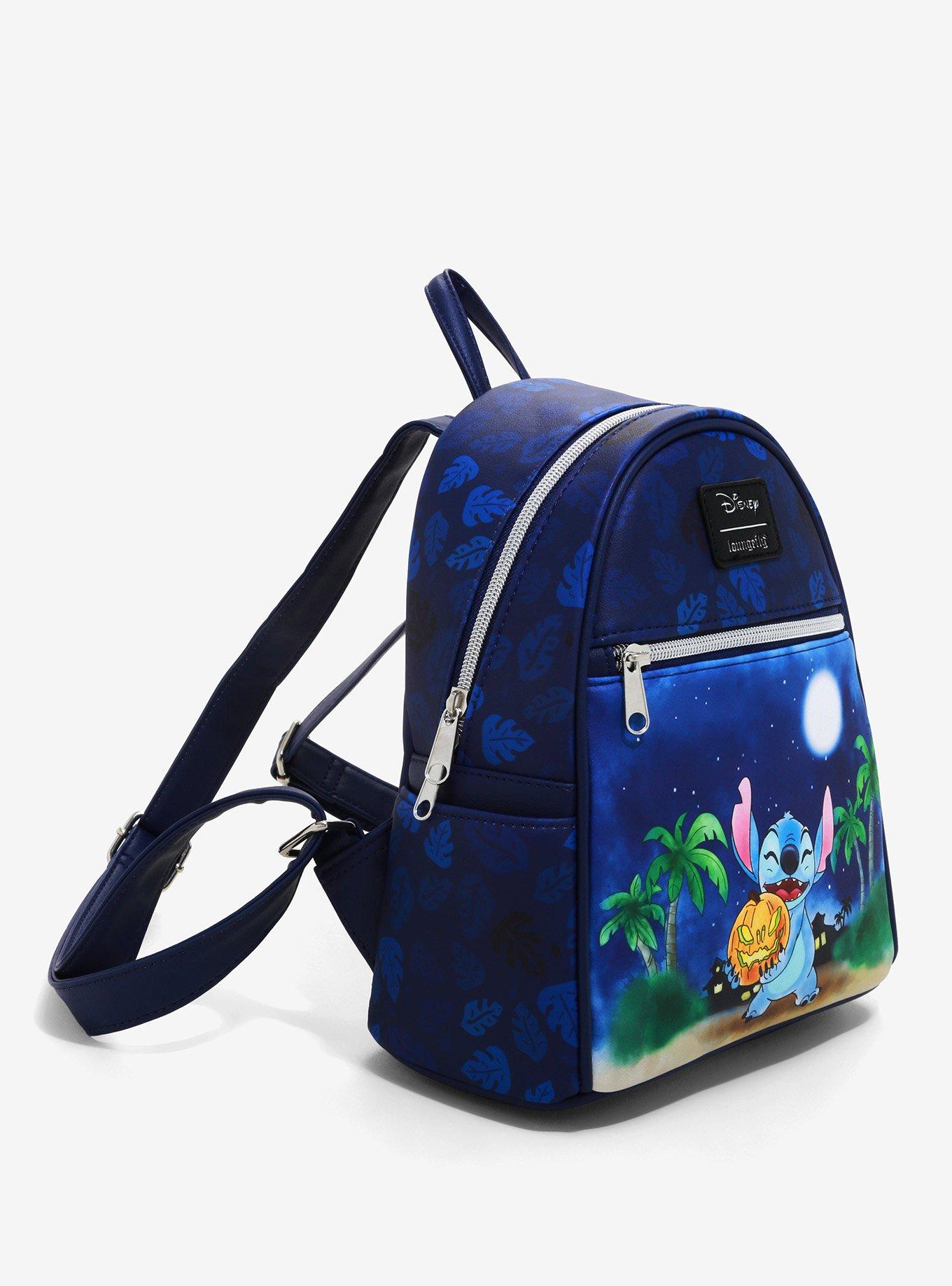 Loungefly Disney Lilo & Stitch Pumpkin Stitch Mini Backpack, , alternate