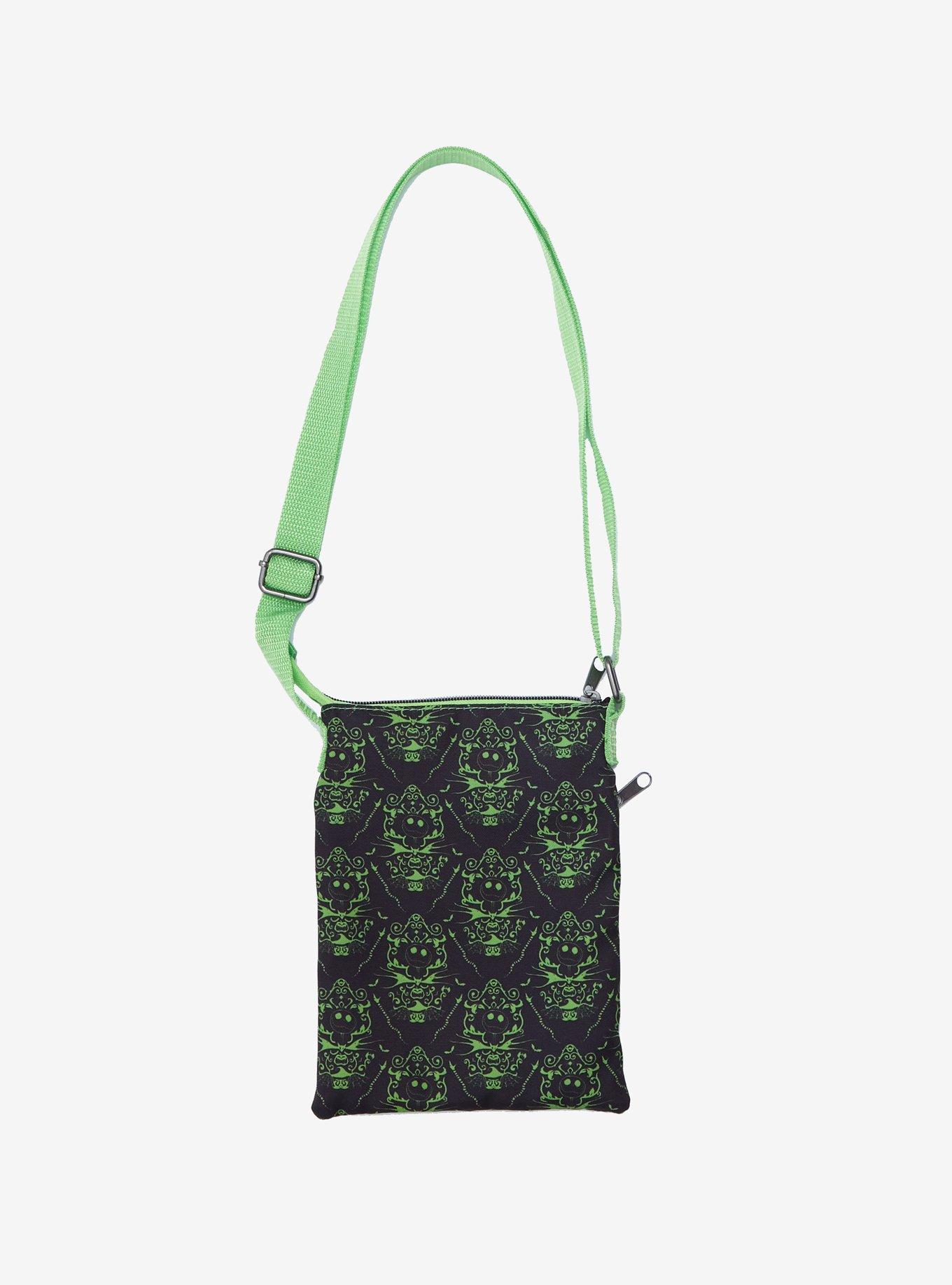 Loungefly The Nightmare Before Christmas Green & Black Passport Crossbody Bag, , alternate