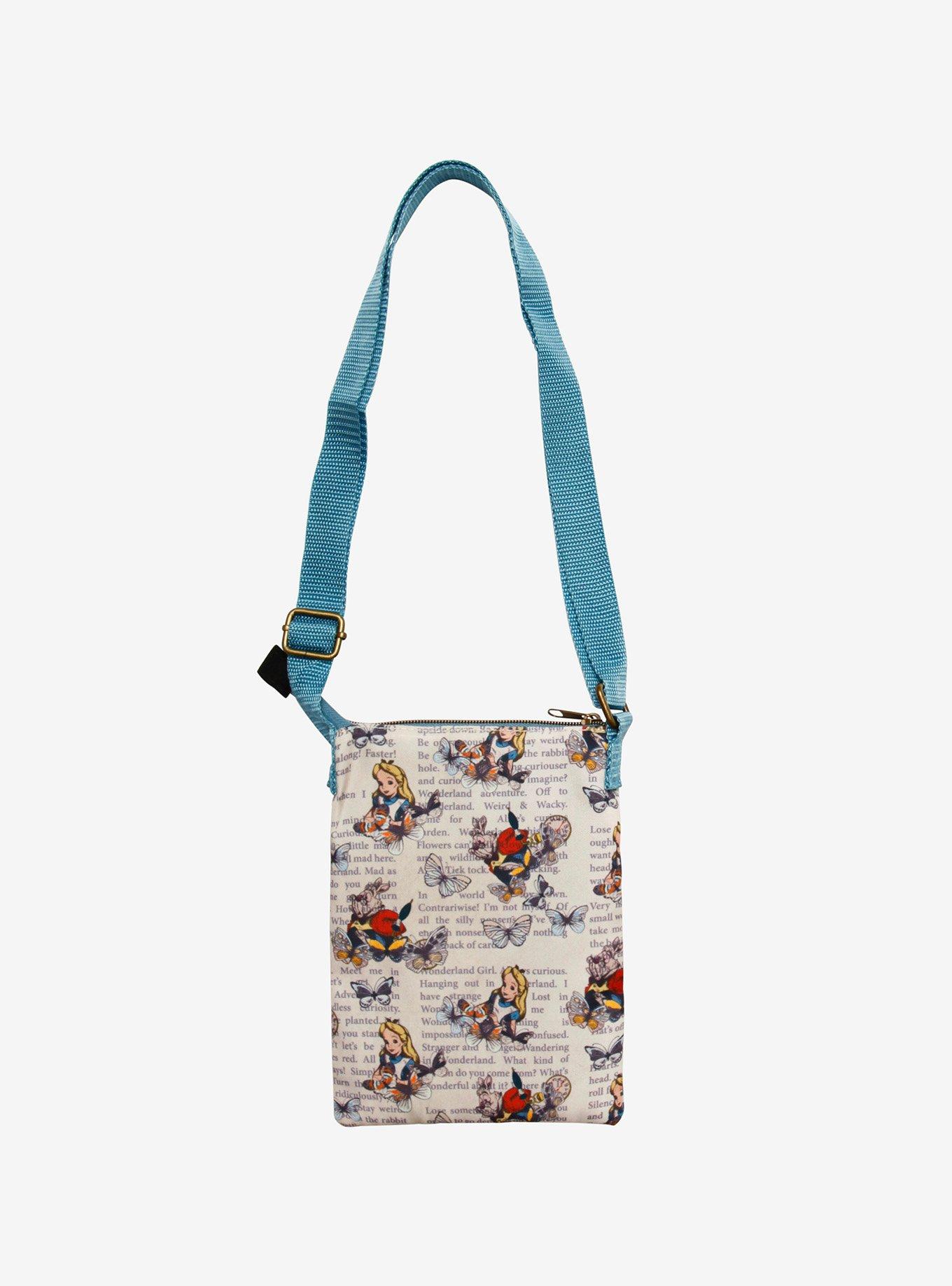 Loungefly Disney Alice In Wonderland Text Passport Crossbody Bag, , alternate